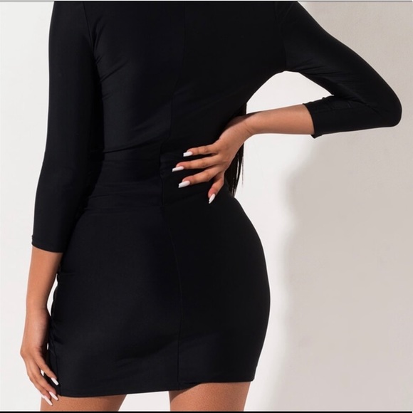 AKIRA LABEL Little Missy Black Mini Dress Sz. M - NWT - Picture 2 of 6